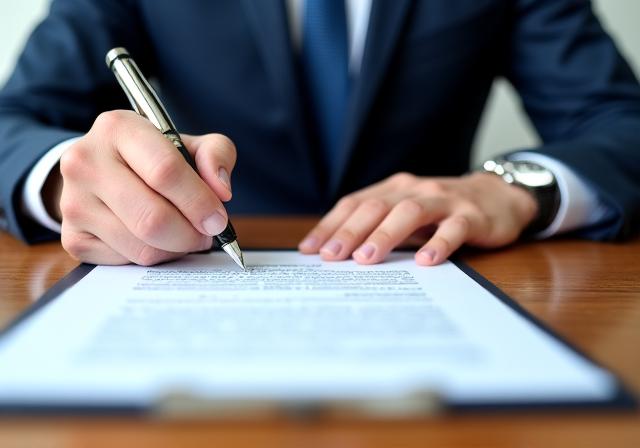 Logistics contract being signed professionally
